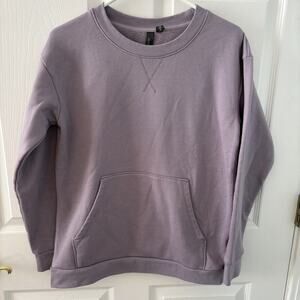 Mondetta Women’s Soft Brushed Fleece Kangaroo Pocket Sweatshirt Lilac Small